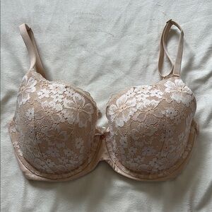 Lace Floral Beige Bra